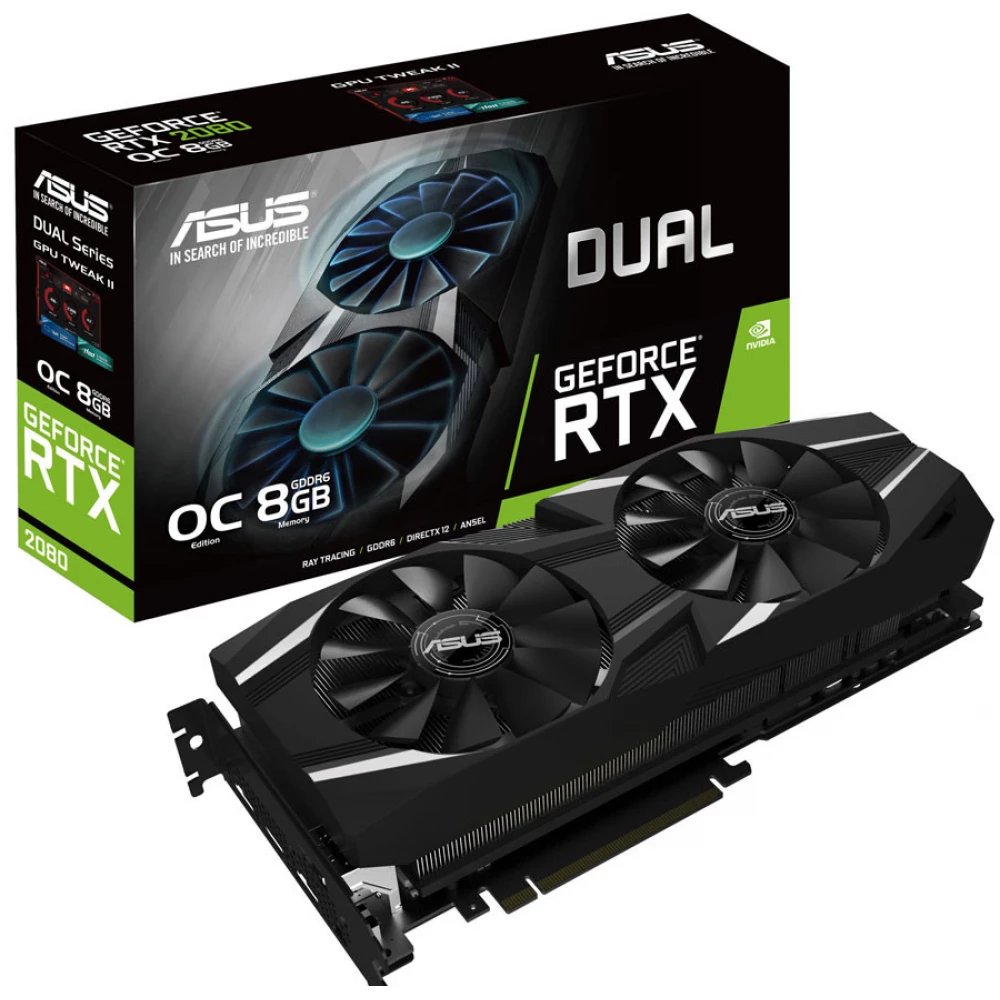 ASUS DUAL-RTX2080-O8G GeForce RTX 2080 8GB OC Edition PCIE guarantee) - iPon - hardware and news, reviews, webshop, forum