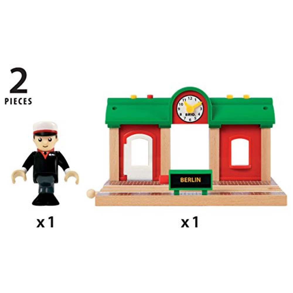BRIO World Large train station voice recording function iPoncomp