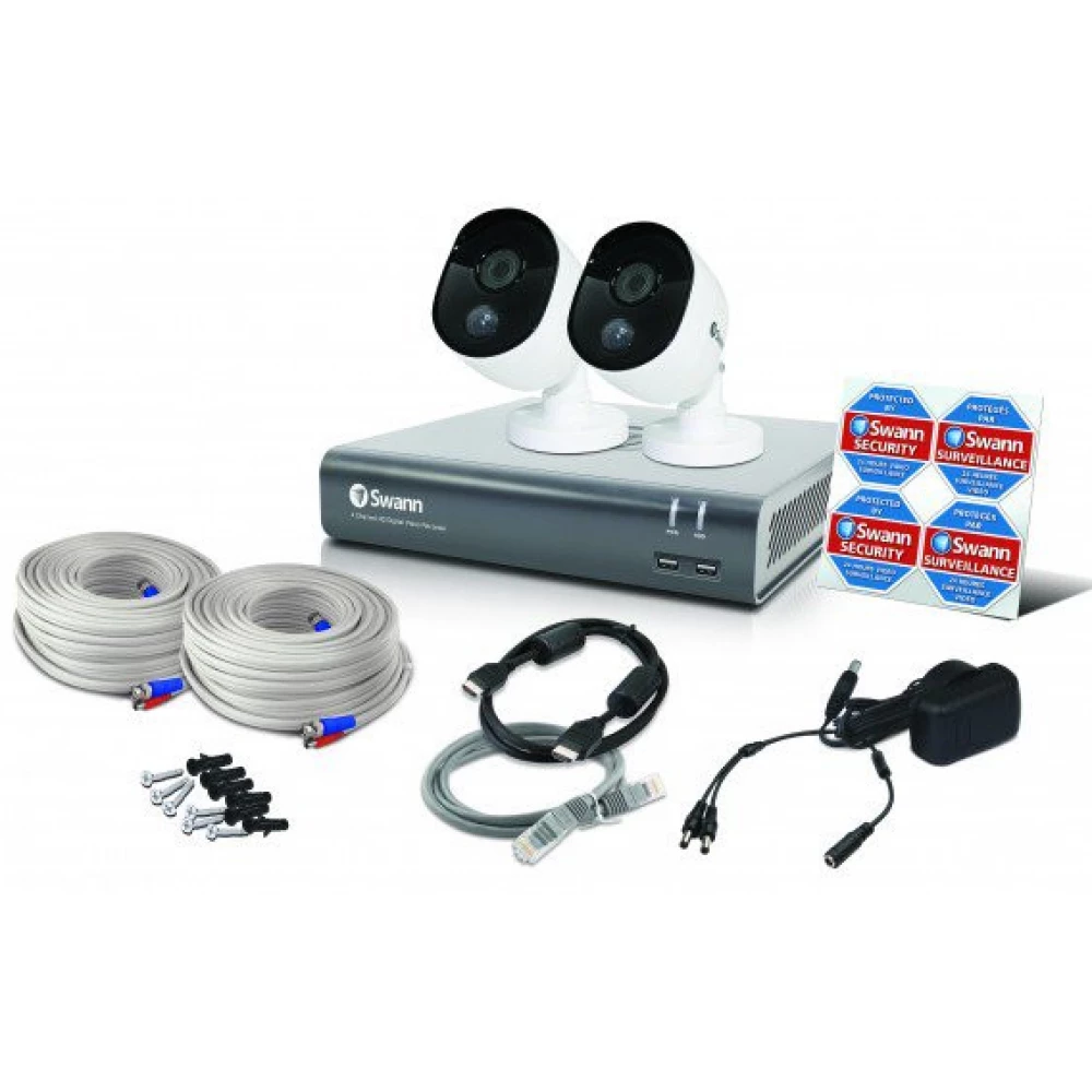 SWANN 4 Channel Security System: 1080p Full HD DVR-4580 with 1TB HDD & 2 x  1080p Thermal Sensing Cameras PRO-1080MSB - iPon - hardware and software  news, reviews, webshop, forum
