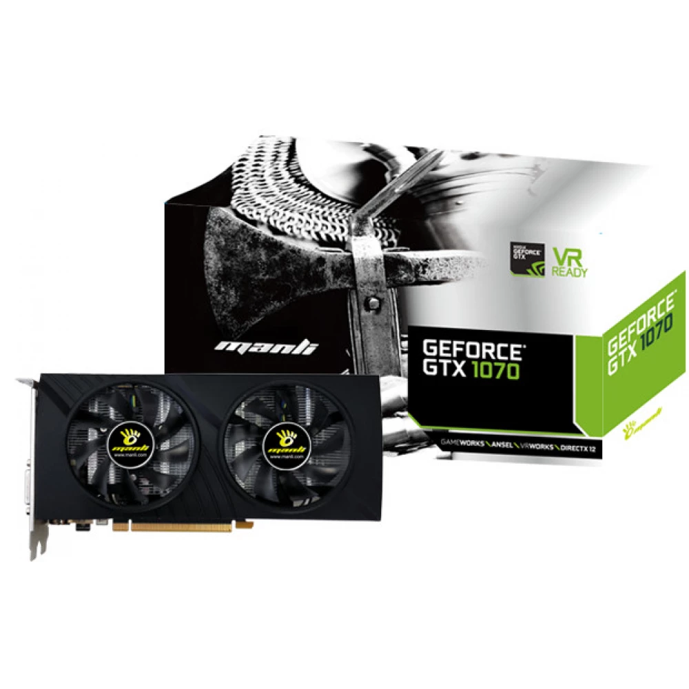 MANLI N459107000F3632 GeForce GTX 1070 8GB GDDR5 Twin PCIE iPon