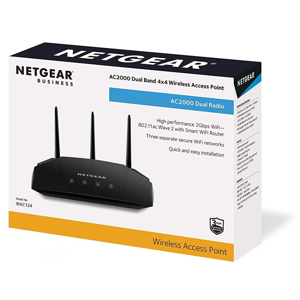 Netgear Ac2000 Dual Band Wireless Access Point NETGEAR WAC124 AC2000 Dual Band 4x4 Wireless Access Point - iPon.hu