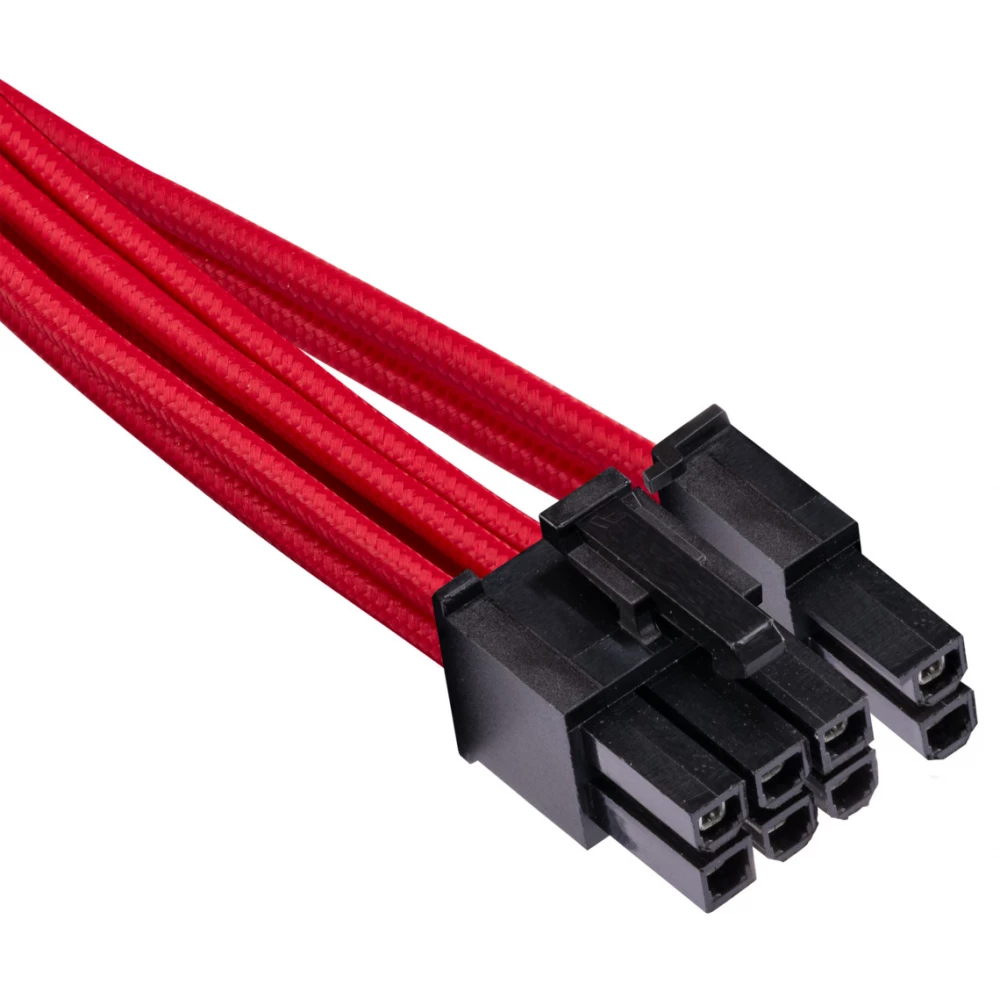 CORSAIR Premium Sleeved PCIe 6+2 -pin kabel Type 4 Gen 4 kabel - crvena -  iPon - hardver i softver vijesti, testovi, webshop, forum