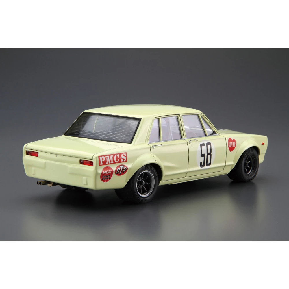 AOSHIMA 1/24 Nissan PGC10 Skyline 2000GT-R JAF Frand Prix 1970 autó modell