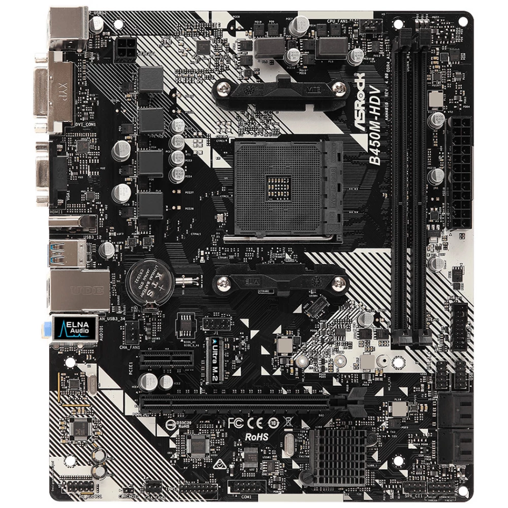 Win付 B450M-HDV ASRock AM4 AMD I/Oパネル有 マザーボード
