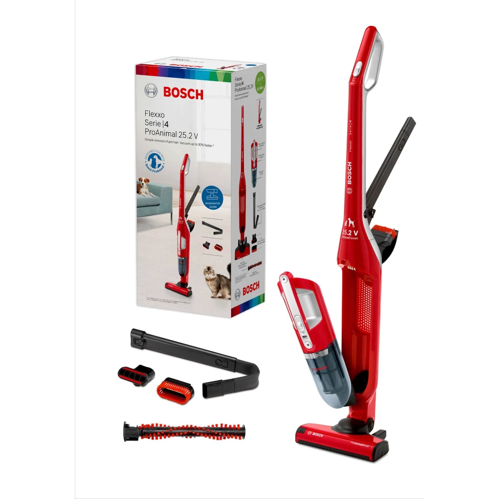 BOSCH BBH3ZOO25 Cable without manual vacuum cleaner Tornado red