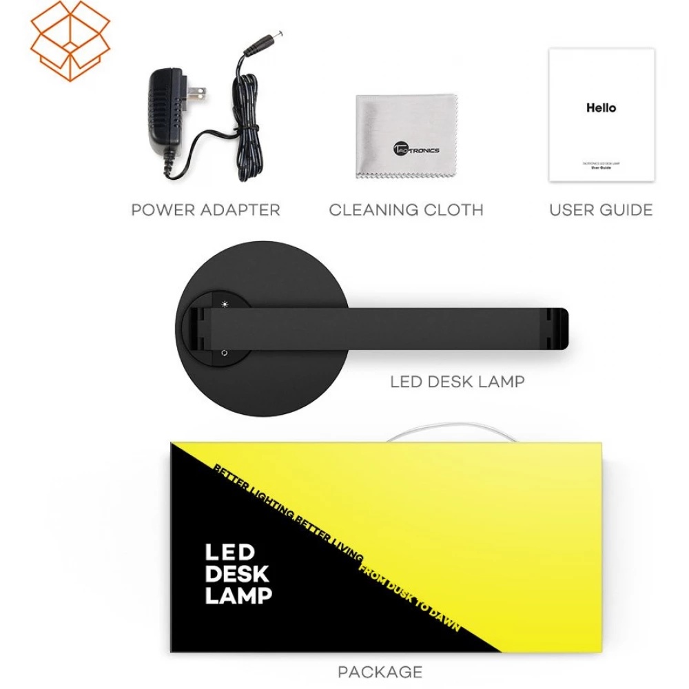 TAOTRONICS TT DL19 aluminum LED light black iPoncomp