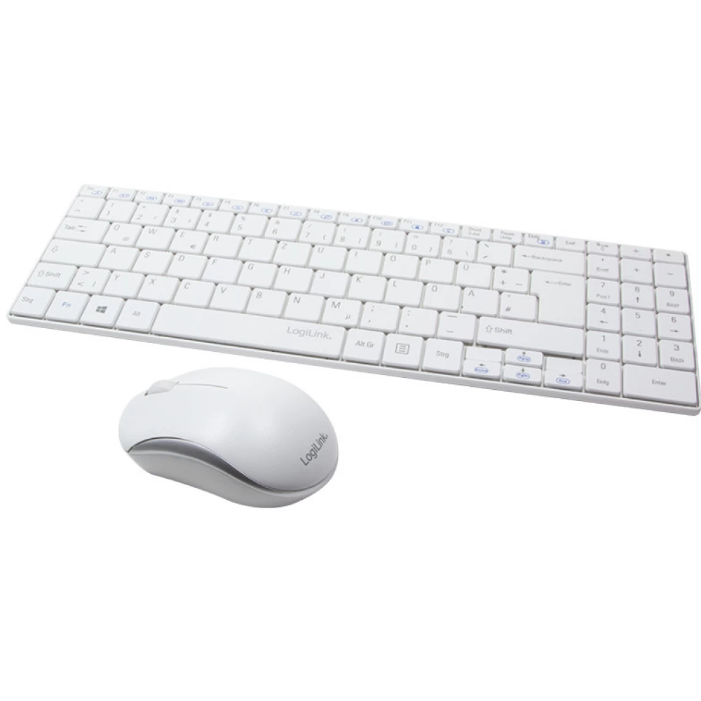 LOGILINK ID0109 Draht ohne Tastatur + Maus Deutsche Weiß
