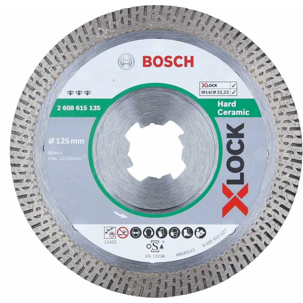 BOSCH Best for Hard Ceramic X-LOCK dijamant reznu ploču 125x22.23x1.4x10 (Basic vraća)