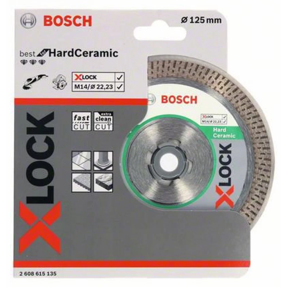 BOSCH Best for Hard Ceramic X-LOCK dijamant reznu ploču 125x22.23x1.4x10 (Basic vraća)