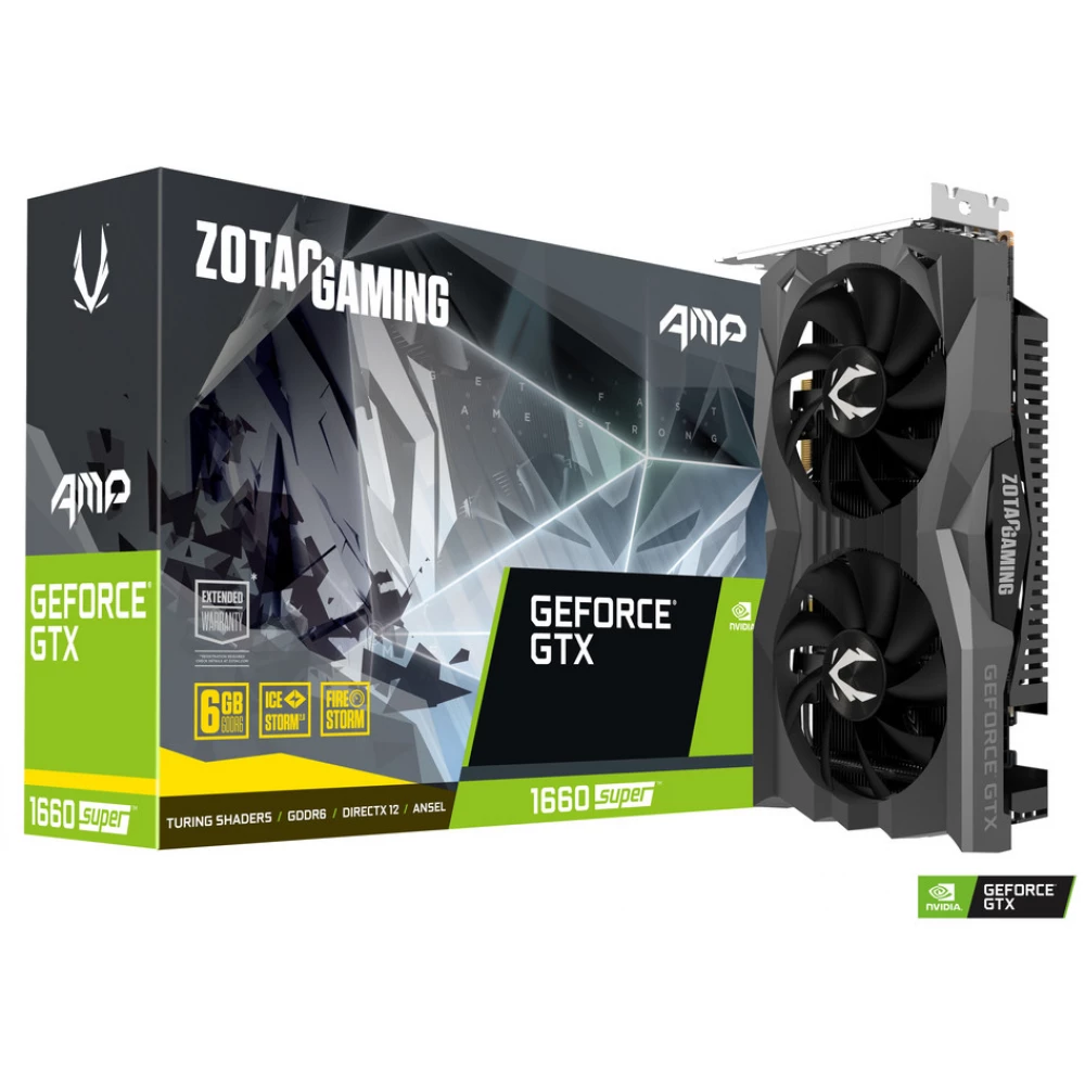 ZOTAC ZT-T16620D-10M GeForce GTX 1660 6GB GDDR6 Super AMP PCIE ZOTAC ZT-T16620D-10M GeForce GTX 1660 6GB GDDR6 Super AMP PCIE