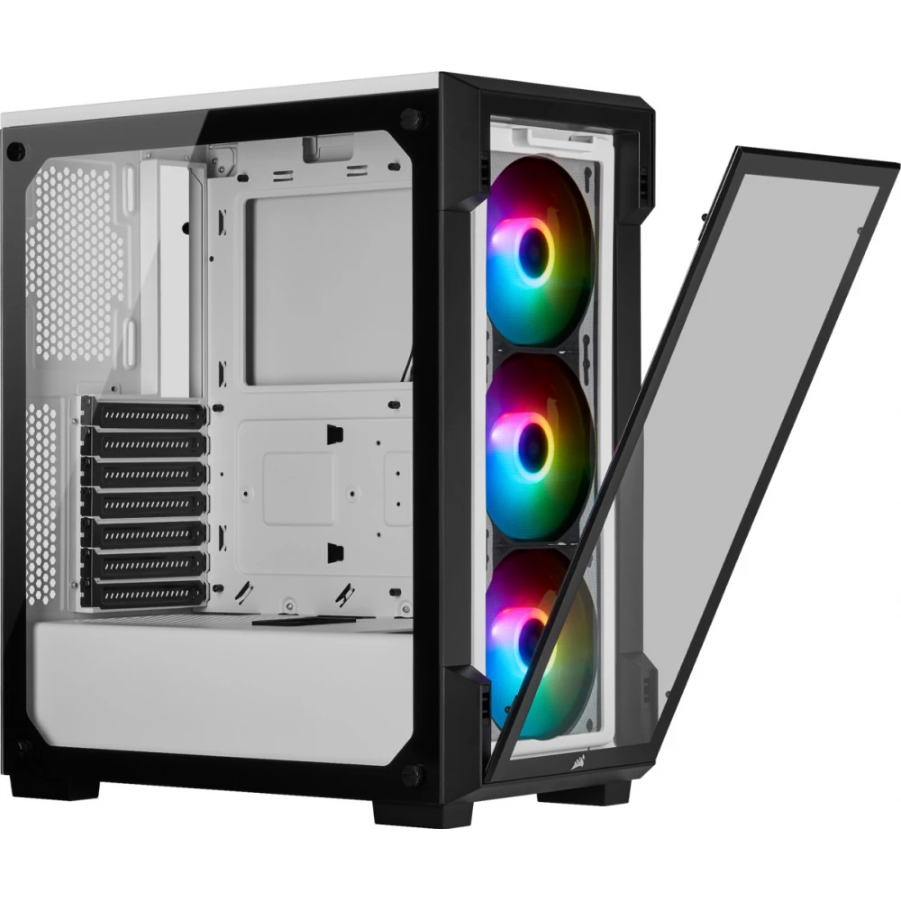 CORSAIR iCUE 220T RGB TG front white - iPon - hardware and news, reviews, webshop, forum