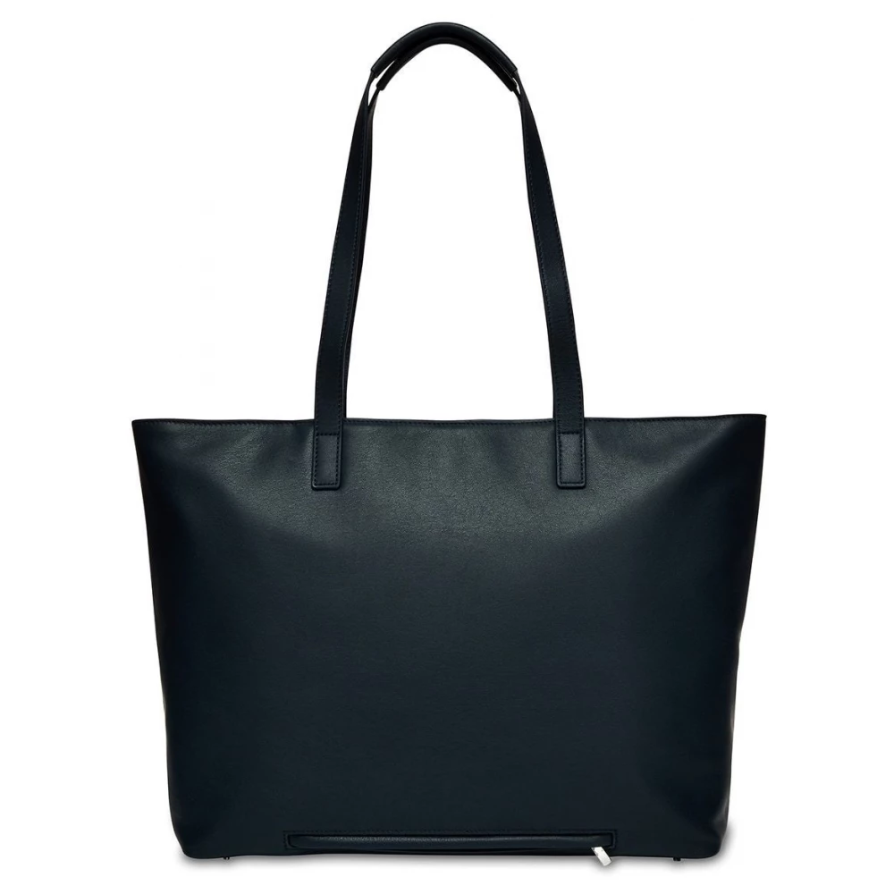 KNOMO Maddox Leather Laptop Tote Bag 15 dark blue iPoncomp