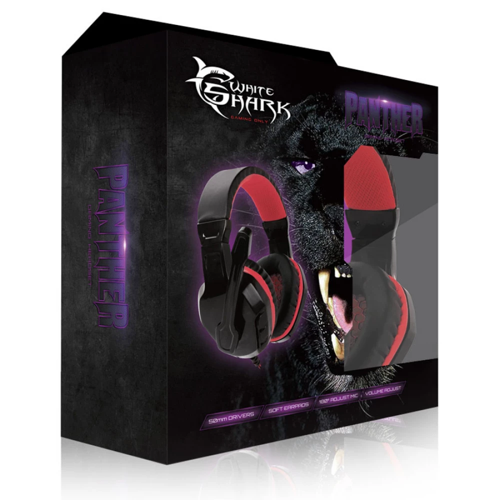 WHITE SHARK GH 1641 Panther Gaming headset black iPon hardware