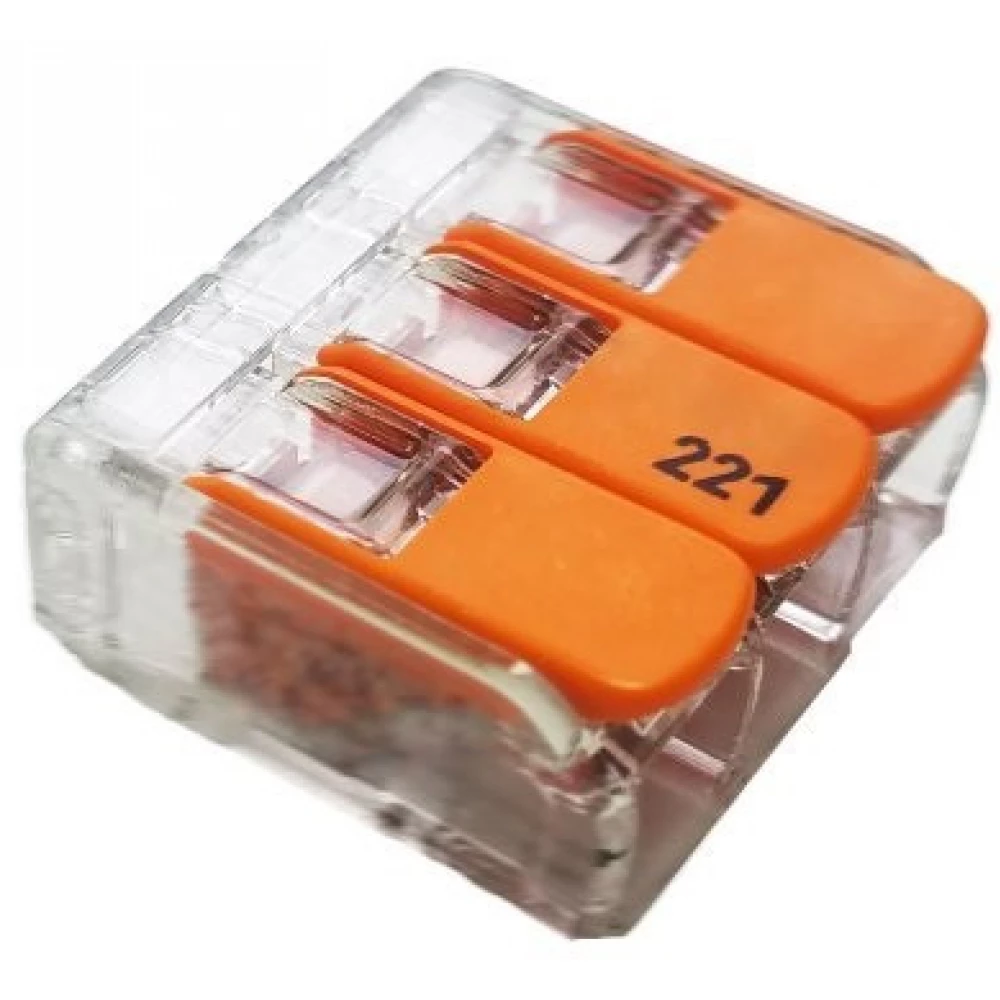 X25 Connettori WAGO 221-413 - Scatole Di Giunzione Leva, Riutilizzabili, Elettrico