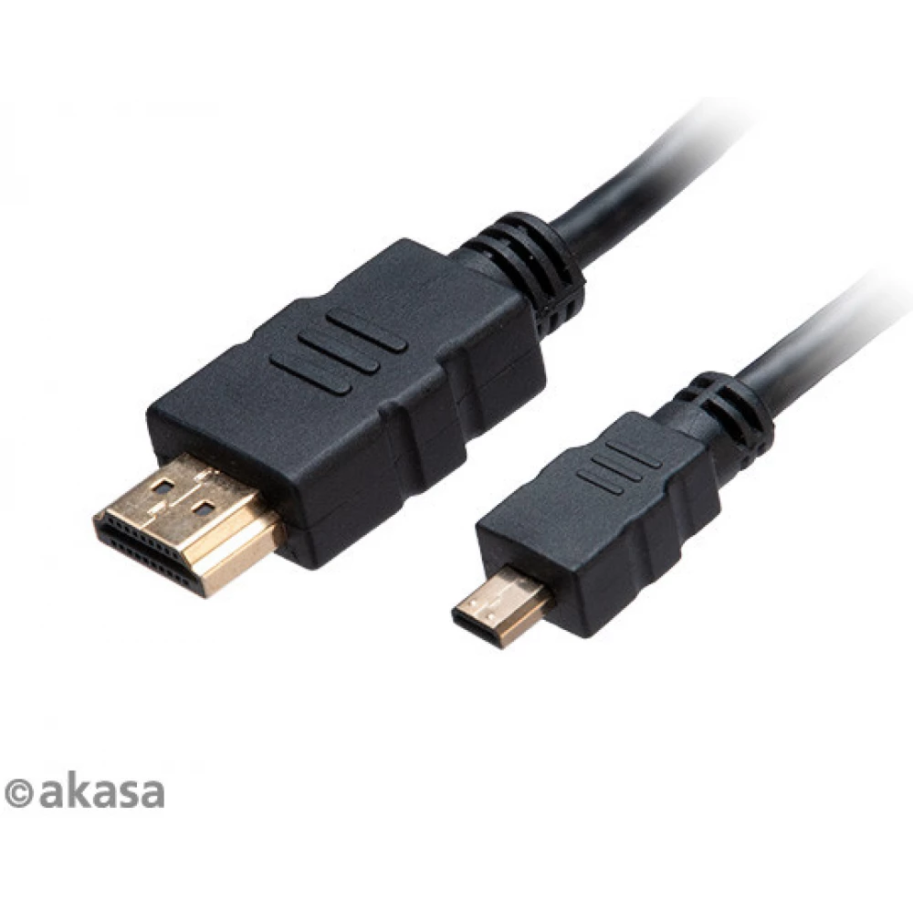 AKASA HDMI Micro HDMI Átalakító Fekete 1.5m AK-CBHD20-15BK