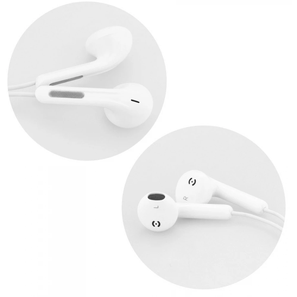 ZONE Cablu stereo cască Apple pentru aparatele 3.5 mm butonul de înregistrare cu cutie alb