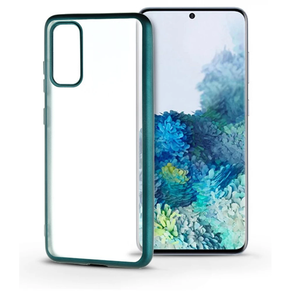 HAFFNER Electro Matt Silizium Rückendeckung Samsung Galaxy S20 grün-transparent