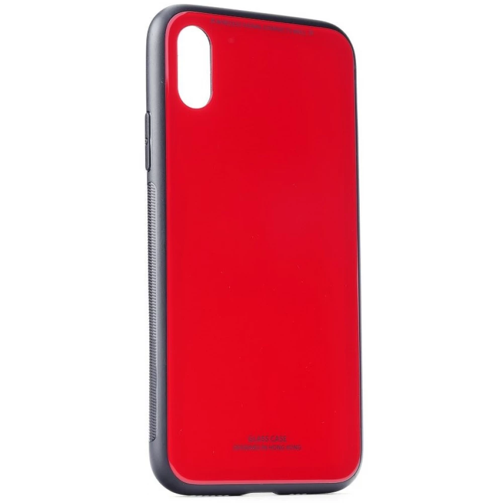 ZONE Glass Case Szilikon védőkeret üveg hátlap Galaxy A20e piros ZONE Glass Case Szilikon védőkeret üveg hátlap Galaxy A20e piros