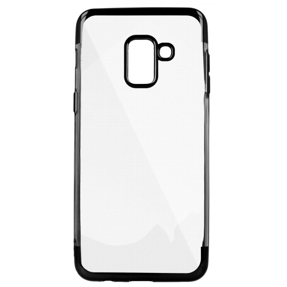 ZONE Electro Plating silicon toc Samsung Galaxy A10 transparent-negru ZONE Electro Plating silicon toc Samsung Galaxy A10 transparent-negru