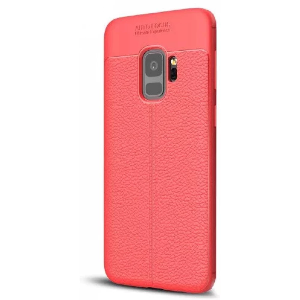 ZONE Silicon case leather look sewing pattern Samsung Galaxy A3 (2017) red ZONE Silicon case leather look sewing pattern Samsung Galaxy A3 (2017) red