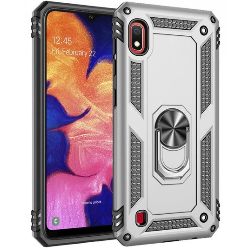 ZONE Defender plastika pozadina zaštitna futrola umjereno otporan na udarce silikon unutrašnje telefon Case prsten One Action srebrno ZONE Defender plastika pozadina zaštitna futrola umjereno otporan na udarce silikon unutrašnje telefon Case prsten One Action srebrno