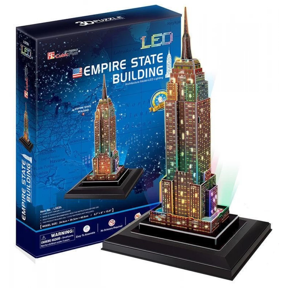 Det er billigt korruption Synes CUBICFUN Puzzle game 38 pieces Empire State Building 3D LED lighting - iPon  - hardware and software news, reviews, webshop, forum