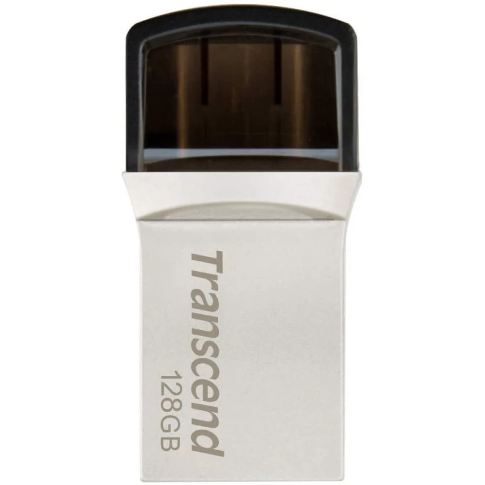 TRANSCEND JetFlash 890 128GB USB 3.1 + USB 3.1 Type C Silver TRANSCEND JetFlash 890 128GB USB 3.1 + USB 3.1 Type C Silver