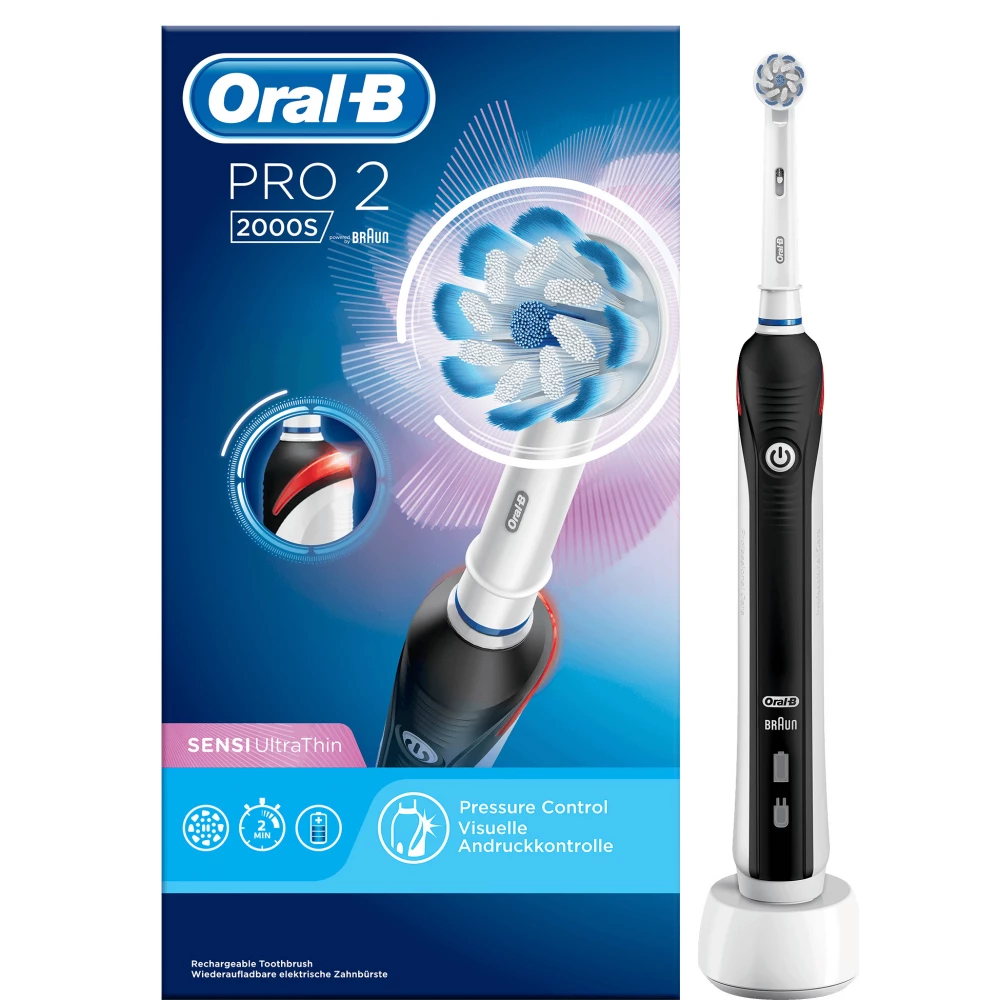 Vruchtbaar leerling Woud ORAL-B PRO 2 2000S Sensi Ultrathin electric toothbrush black-white - iPon -  hardware and software news, reviews, webshop, forum