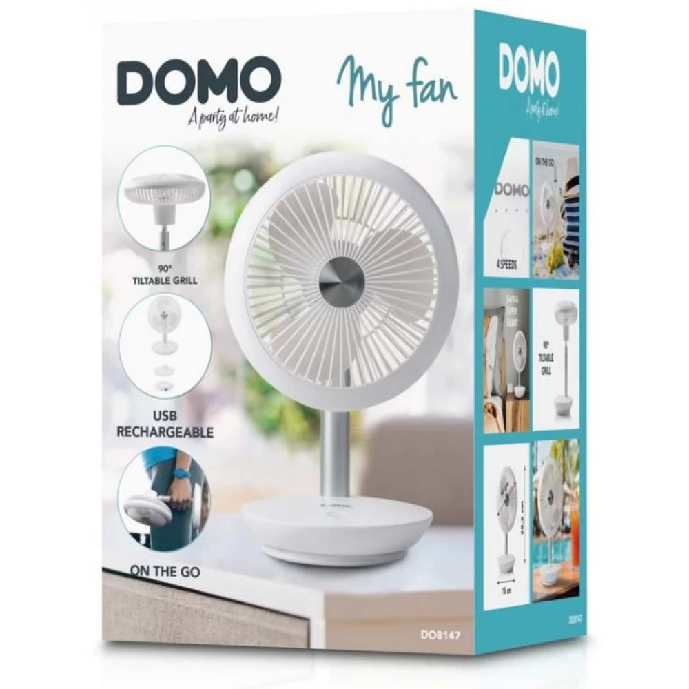 DOMO DO8147 MyFan desktop and portable battery fan white iPon - hardware and software news, reviews, webshop, forum