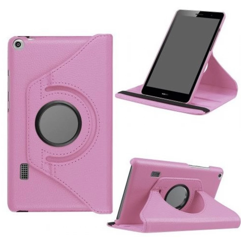 ZONE Huawei Mediapad T3 7.0 mappa toc rotativ (360°) roz ZONE Huawei Mediapad T3 7.0 mappa toc rotativ (360°) roz