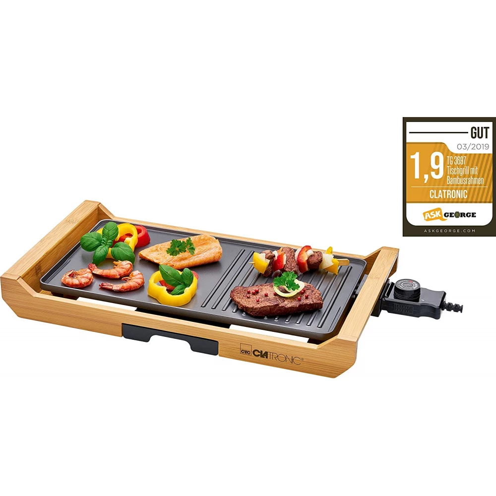 Verward zijn Civic Humanistisch CLATRONIC TG 3697 Table grill 1800W bamboo / black - iPon - hardware and  software news, reviews, webshop, forum