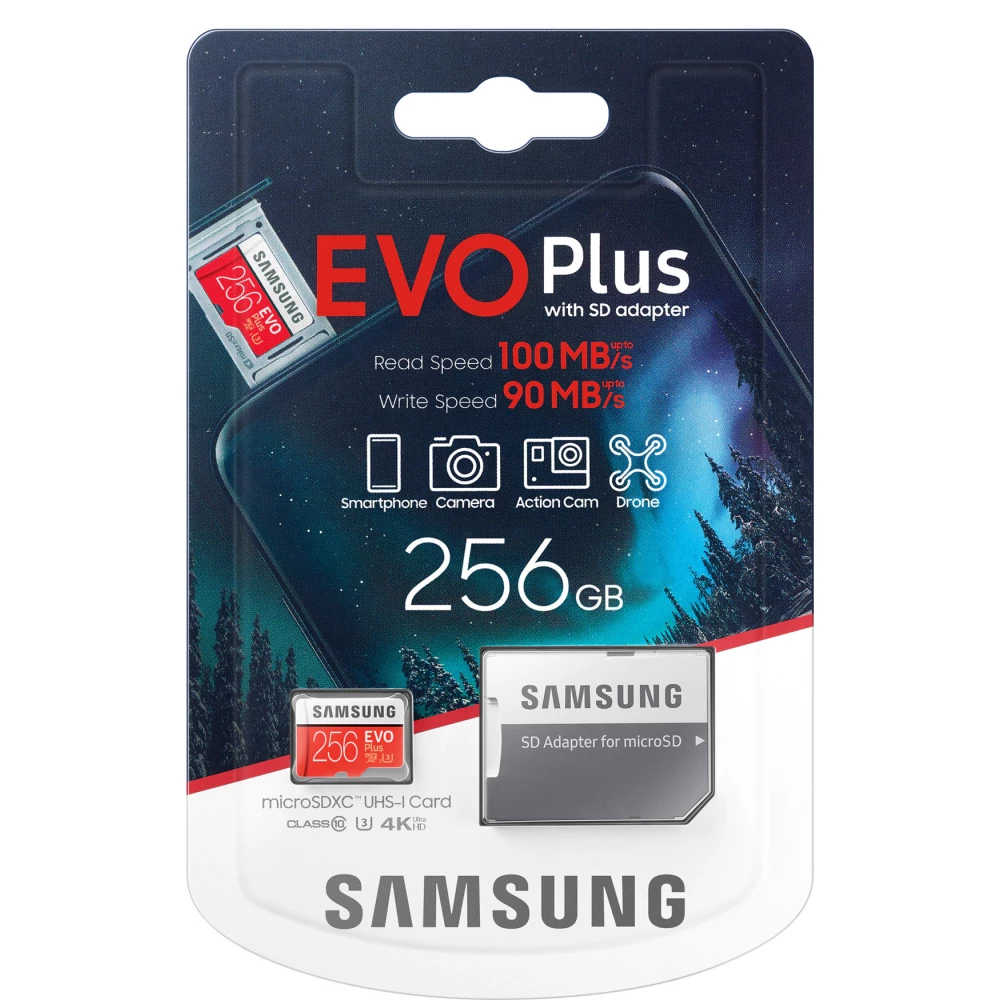 SAMSUNG Evo Plus 256GB MicroSDXC 90 MB/s MB-MC256HA/EU - iPon - hardware  and software news, reviews, webshop, forum