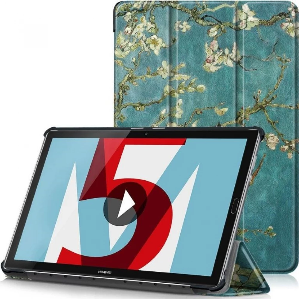 ZONE Galaxy Tab S6 Lite 10.4 SM-P610 / P615 mappa case flower pattern Green-colored ZONE Galaxy Tab S6 Lite 10.4 SM-P610 / P615 mappa case flower pattern Green-colored