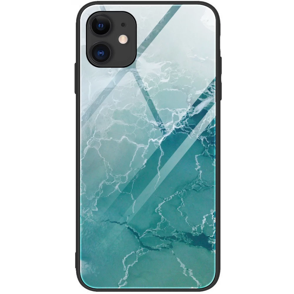 ZONE Wooze FutureCover szilikon keretes üveg márvány mintás hátlap iPhone XR világoszöld ZONE Wooze FutureCover szilikon keretes üveg márvány mintás hátlap iPhone XR világoszöld