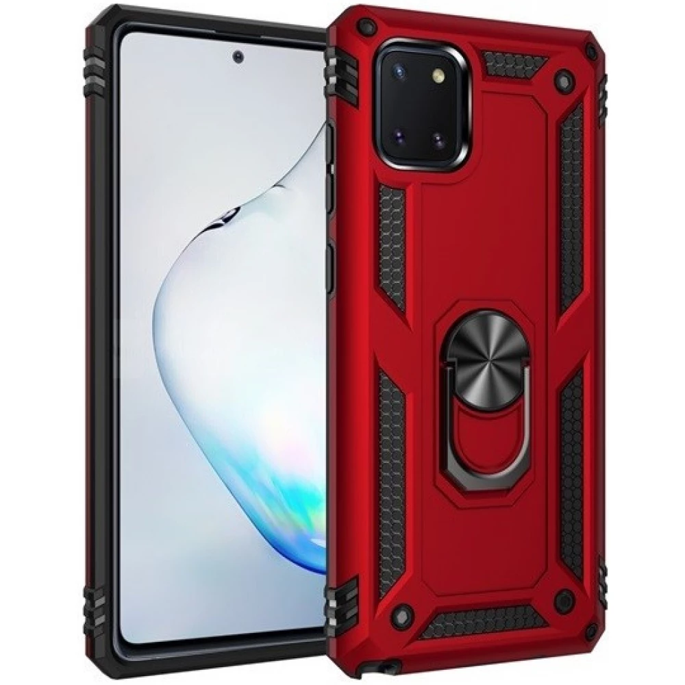 ZONE Defender middle shockproof back panel phone ring Samsung Galaxy Note 10 Lite red