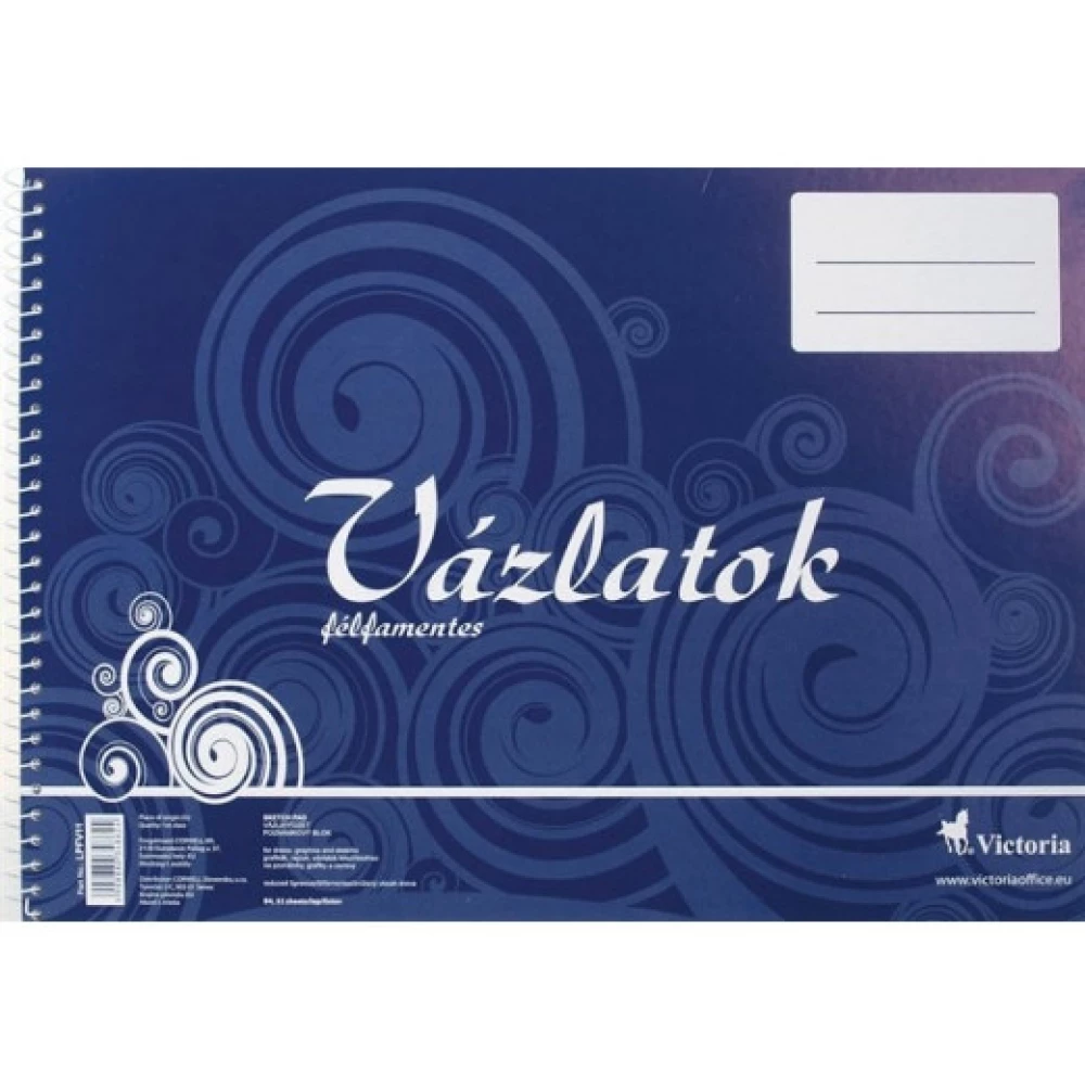 VICTORIA Vázlatfüzet félfamentes B4 spirál 32 lap VICTORIA Vázlatfüzet félfamentes B4 spirál 32 lap
