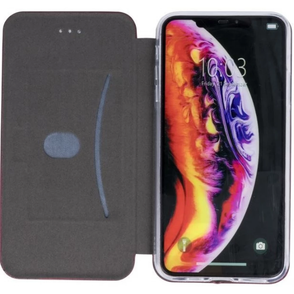 FORCELL Elegance Flip Hülle Xiaomi Redmi Note 9S/9 Pro/9 Pro Max Rotwein