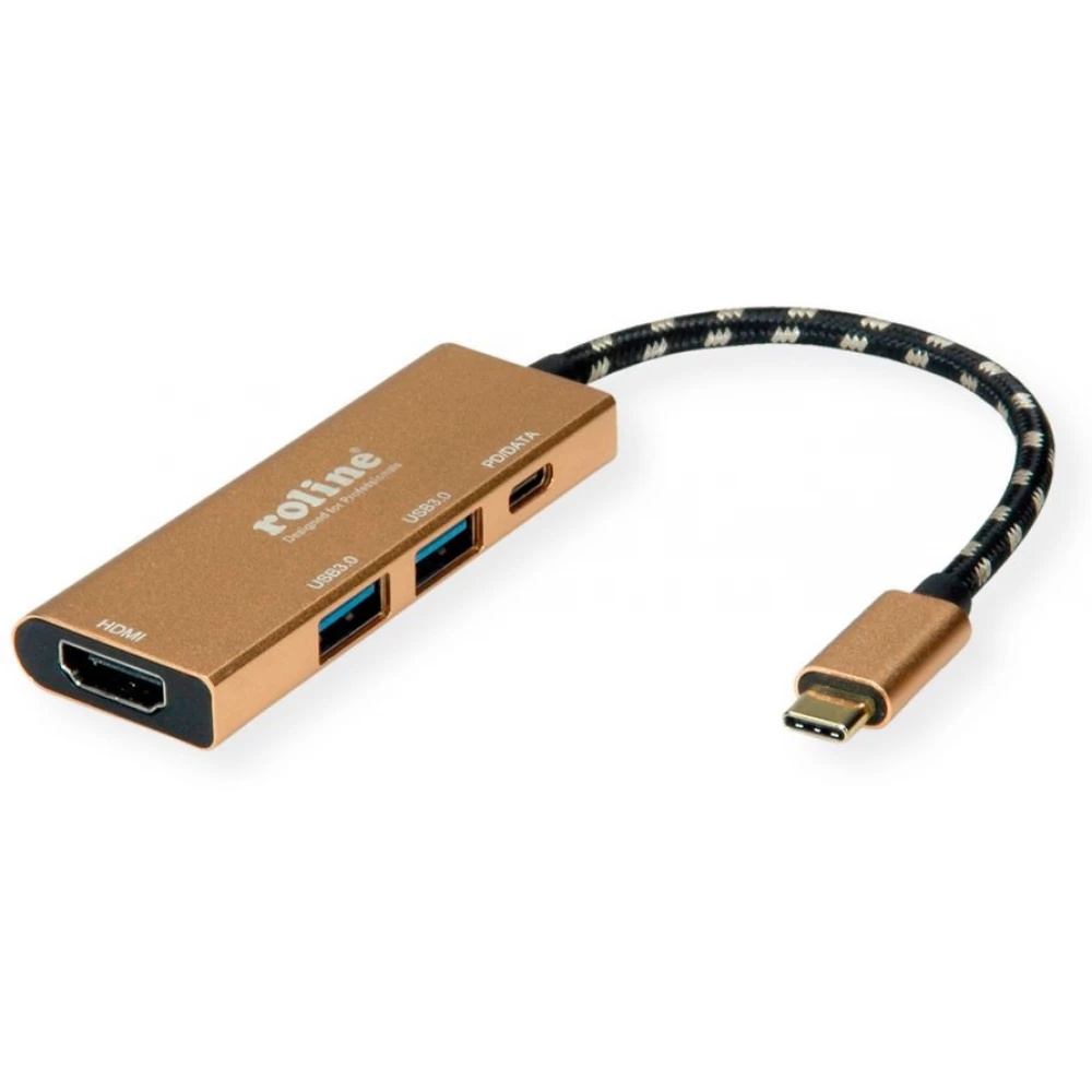 ROLINE USB Type C Docking Station 4K HDMI 2x USB 3.2 Gen 1 ports
