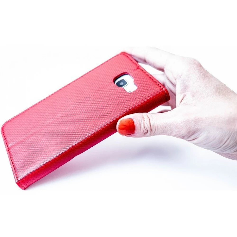 ZONE Smart Magnet pe lateral cu deschidere toc iPhone 5/5S/SE roșu
