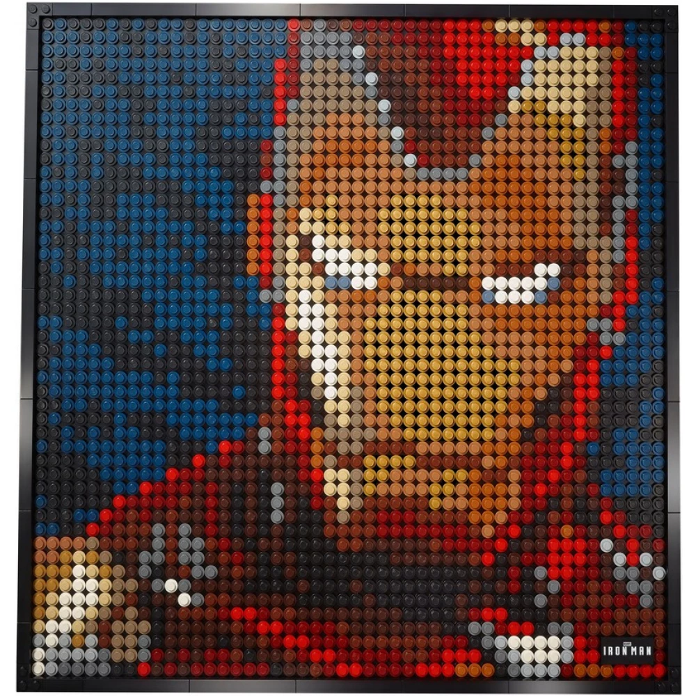 iron man lego portrait