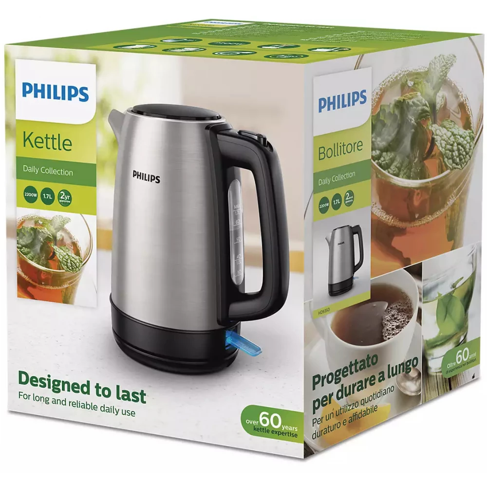 PHILIPS HD9350/90 Daily Collection Kettle 850-2200 W 1.7 L (Basic guarantee)