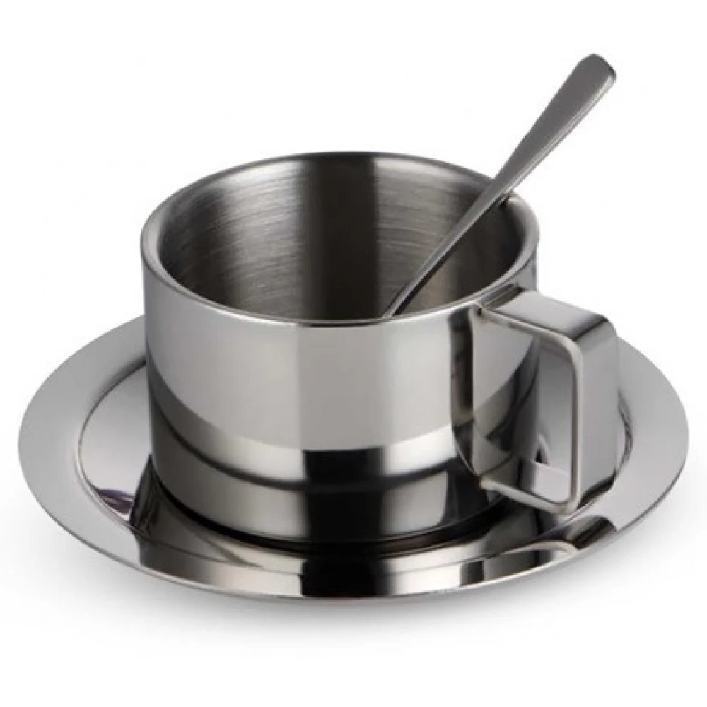 OEM VICTOR V-CFMS2 Becher mit Untertasse rostfrei Stahl OEM VICTOR V-CFMS2 Becher mit Untertasse rostfrei Stahl