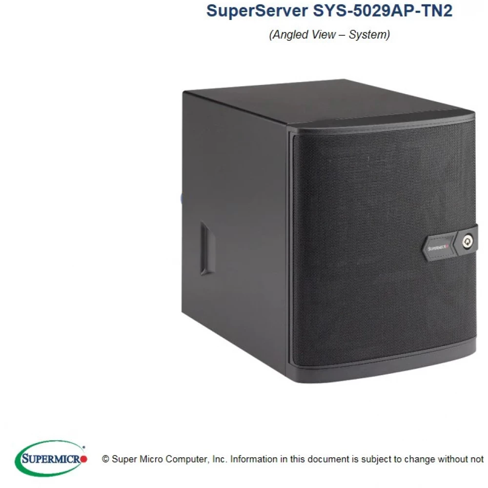 SUPERMICRO SuperServer 5029AP-TN2 SUPERMICRO SuperServer 5029AP-TN2