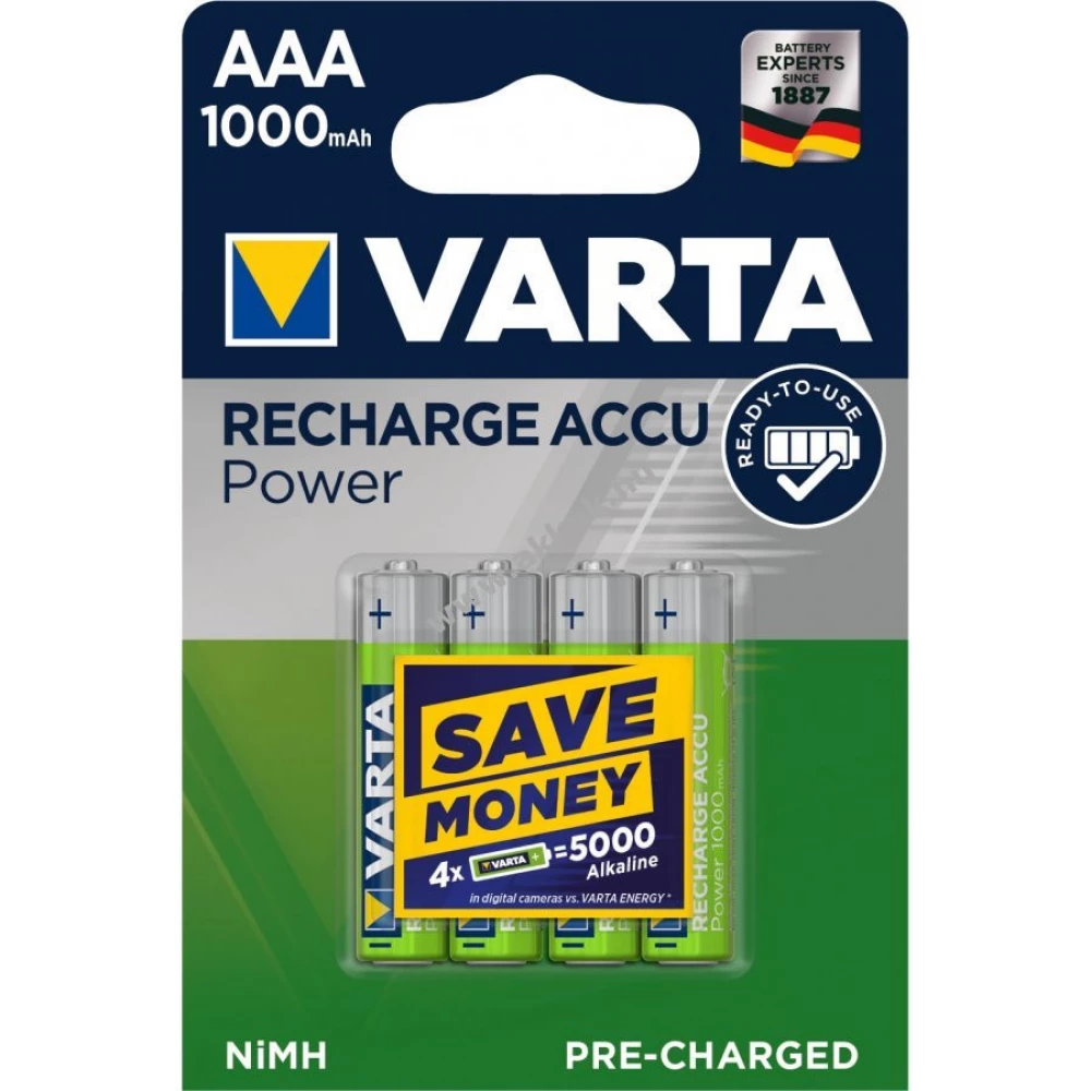 VARTA Recharge mikro olovka akku (AAA) 1000mAh 4kom