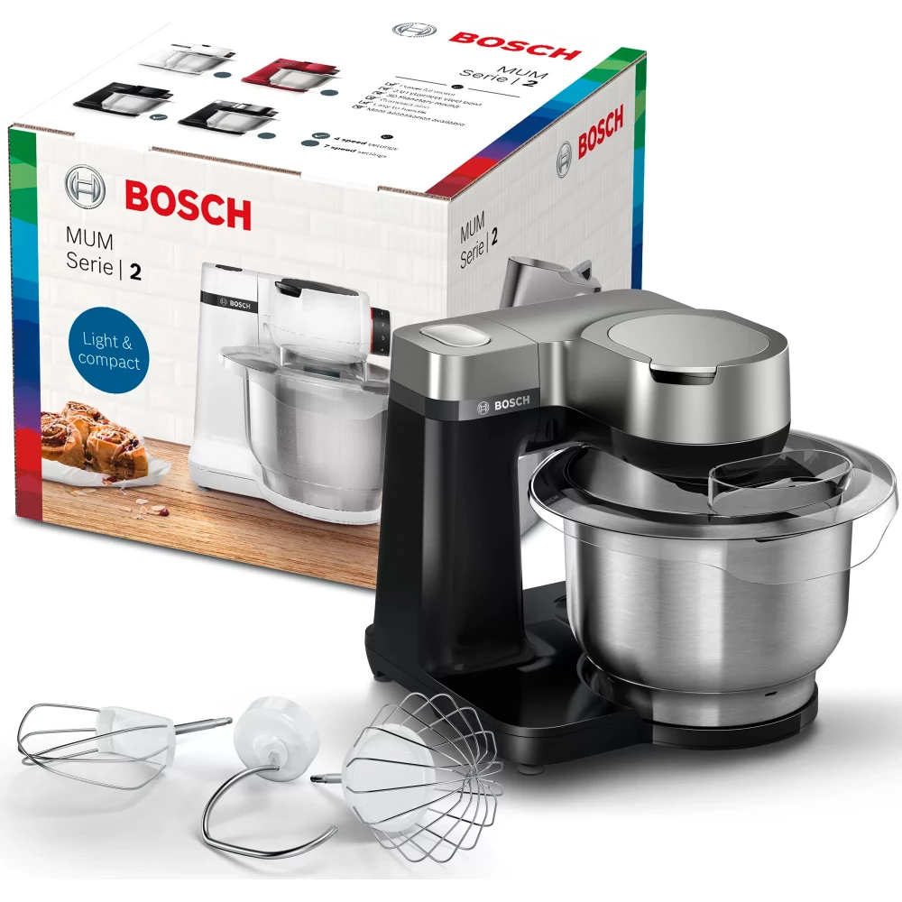 BOSCH MUMS2VM00 MUM Serie 2 Kitchen kitchen robot 900 W black / silver -  iPon - hardware and software news, reviews, webshop, forum