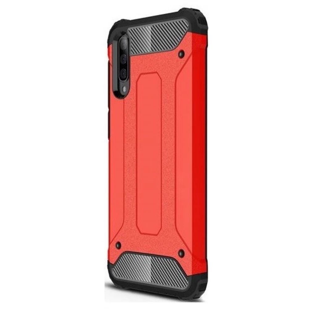 ZONE Defender fémhatású műanyag hátlap Huawei Honor 20/20S/Nova 5T piros