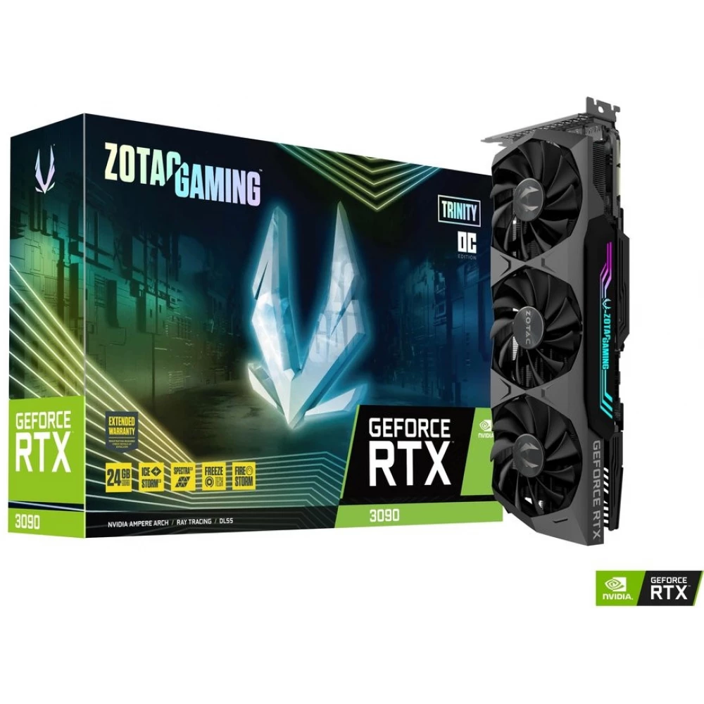 ZOTAC ZT-A30900J-10P GeForce RTX 3090 24GB GDDR6X Trinity OC PCIE ZOTAC ZT-A30900J-10P GeForce RTX 3090 24GB GDDR6X Trinity OC PCIE