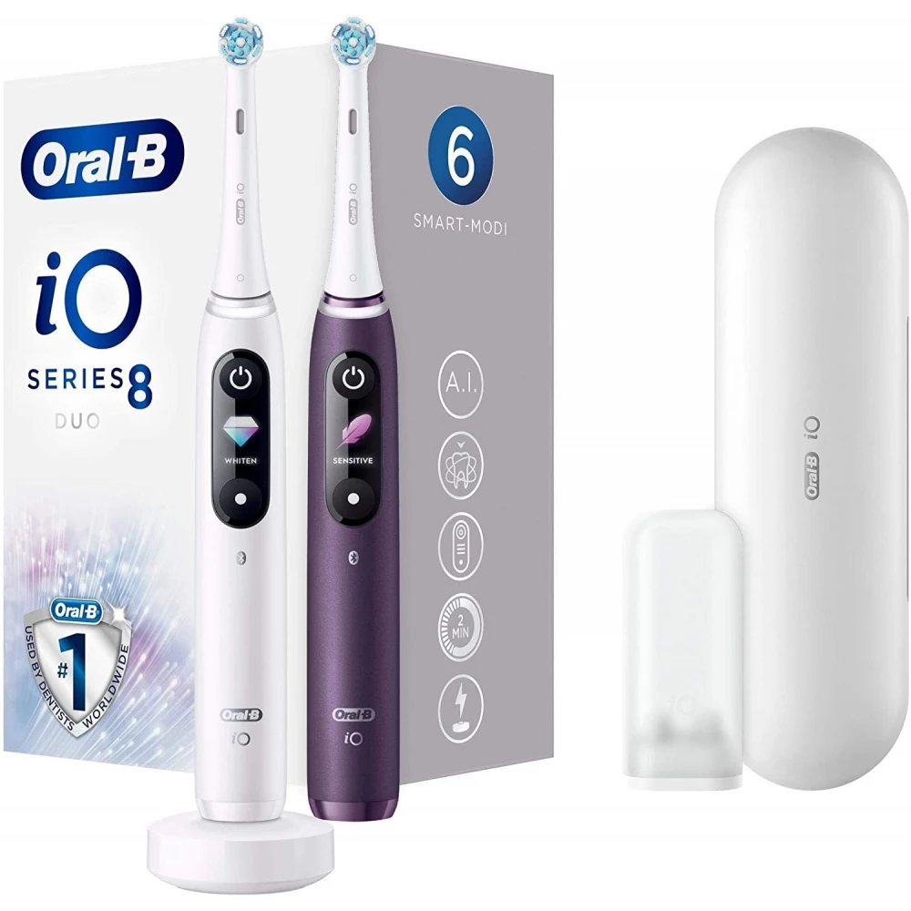 iO 8 Duo Electronic toothbrush stock white-purple - iPon - hardware and software news, reviews, webshop, forum