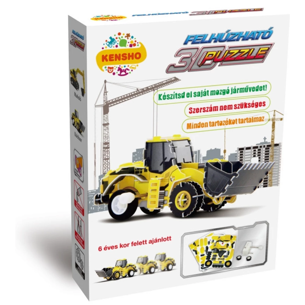 GYEREKJATEK Kensho Vući 3D puzzle Buldózer GYEREKJATEK Kensho Vući 3D puzzle Buldózer
