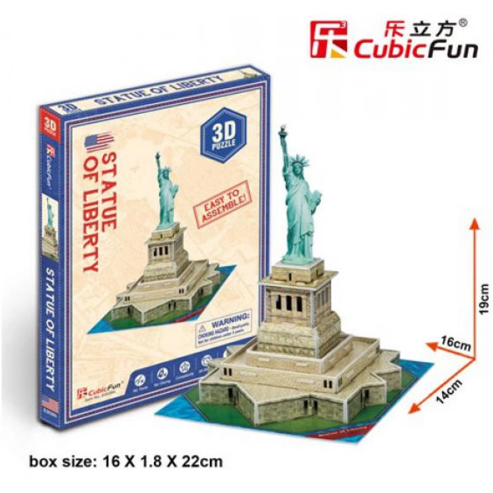 CUBICFUN Puzzle joc 31 bucăţi Statuia Libertății 3D